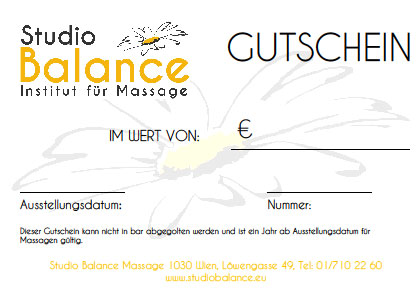 Massage Gutschein